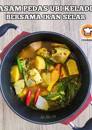 Gambar Asam Pedas Ubi Keladi Bersama Ikan Selar