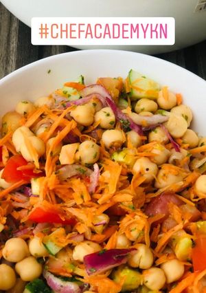 A picture of Chick peas salad.