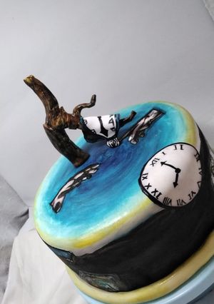 Una foto de Pastel de fondant "el tiempo"