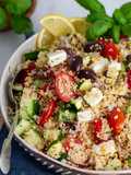Couscous d'Estate all'Eoliana con PestoLeggero di Basilico eMandorle