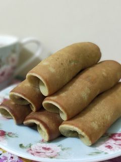 Foto resep Pancake pisang gulung