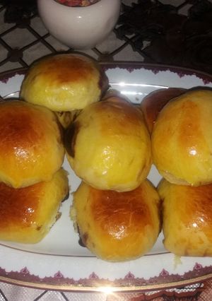 عکسی از دستور نان با مغز کرم کاکائو 😋