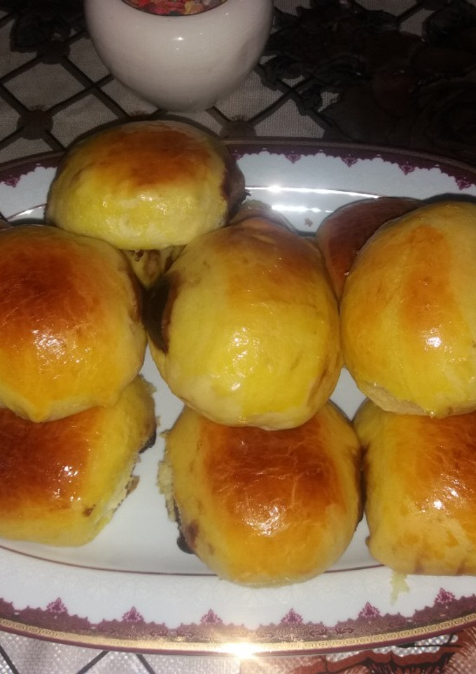 عکسی از دستور نان با مغز کرم کاکائو 😋
