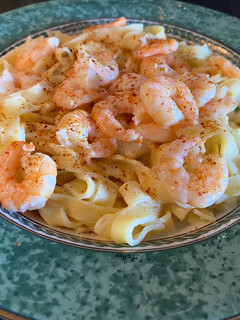 Une photo de 😜 Tagliatelles aux crevettes et citron vert