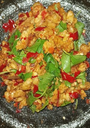 Foto resep 🌶️🌿Sambel tempe kemangi