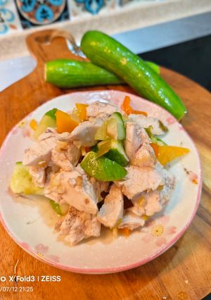涼拌蔥油雞小黃瓜 的食譜成品照片