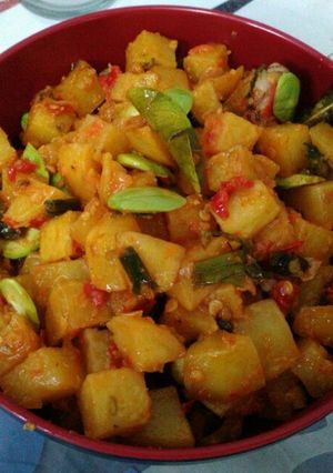 Foto resep Sambel goreng kentang pete