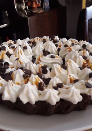 Una foto de Marquise de chocolate y banana