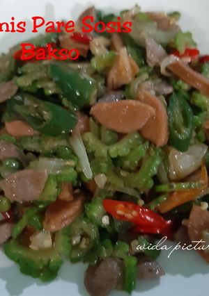 Foto resep Tumis Pare Sosis Bakso