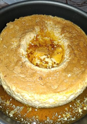 Una foto de Flan de leche condensada