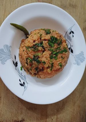 A picture of Beetroot Tomato rice.