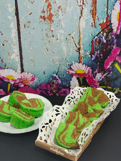 Foto resep Cake Kukus Pandan Cokelat
