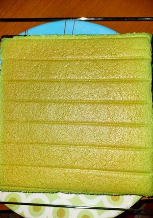 Foto resep 02. Ogura cake pandan