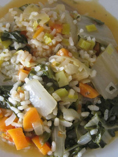 Una foto de Arroz con acelgas