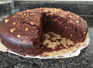 Una foto de Bizcocho de plátano y chocolate (Mambo/Thermomix)