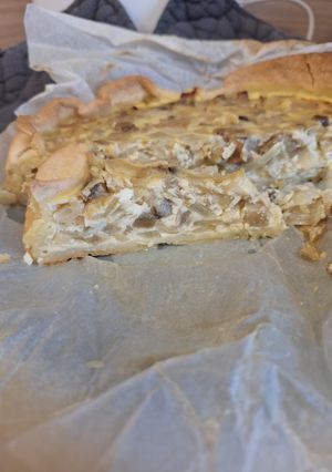 Une photo de Quiche oignon aubergine