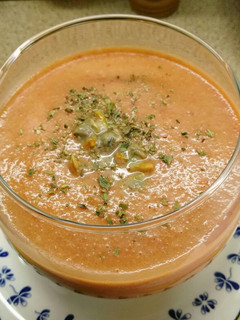 Una foto de Gazpacho a mi manera