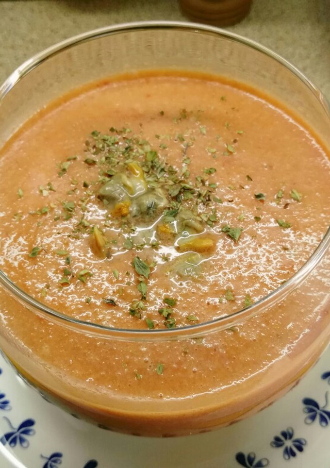 Una foto de Gazpacho a mi manera