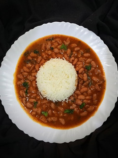 A picture of Rajma chawal.