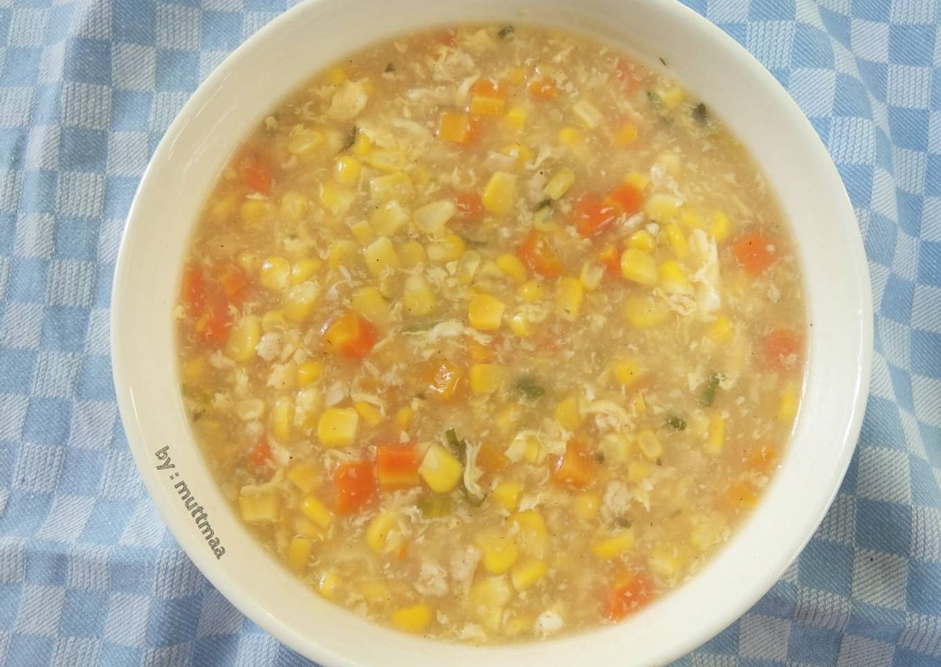 4.Sup Jagung, Ayam dan Telur