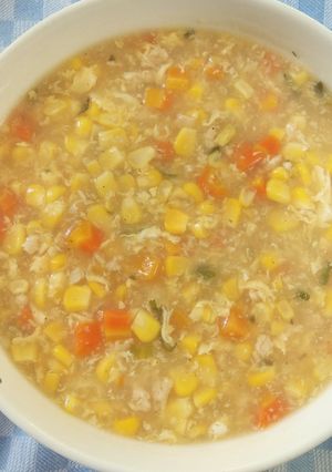 Foto resep 4.Sup Jagung, Ayam dan Telur