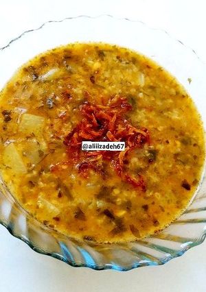 عکسی از دستور آش کلم قمری اسما پز