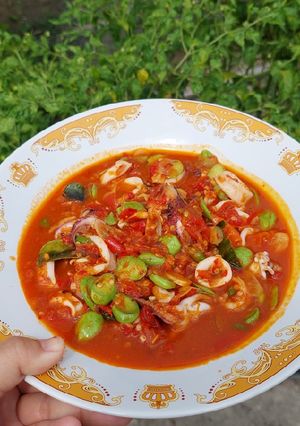 Foto resep Oseng cumi pete pedas