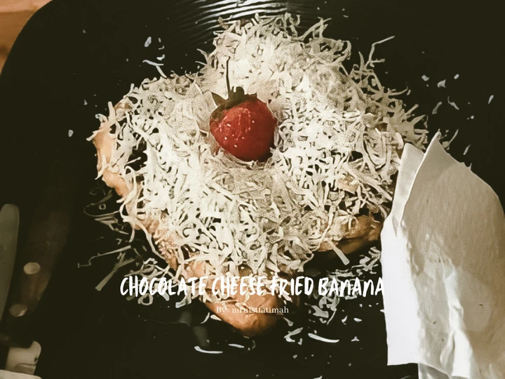 Langkah Gampang Membuat Resep Chocolate Cheese fried banana 🍌🍓 yang Enak Banget Anti Ribet, Menggugah Selera