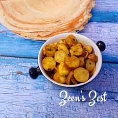 A picture of Baby Aloo Sadeko (Nepali Newari food).