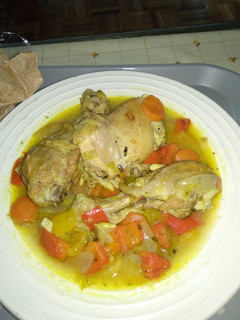 Una foto de Pollo a la Sidra
