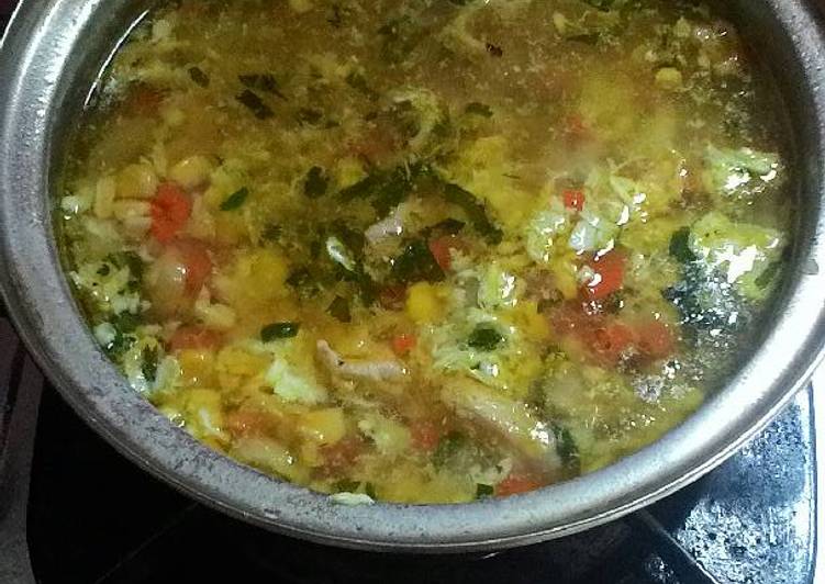 Recipe: Delicious Sup Ayam Jagung Telur