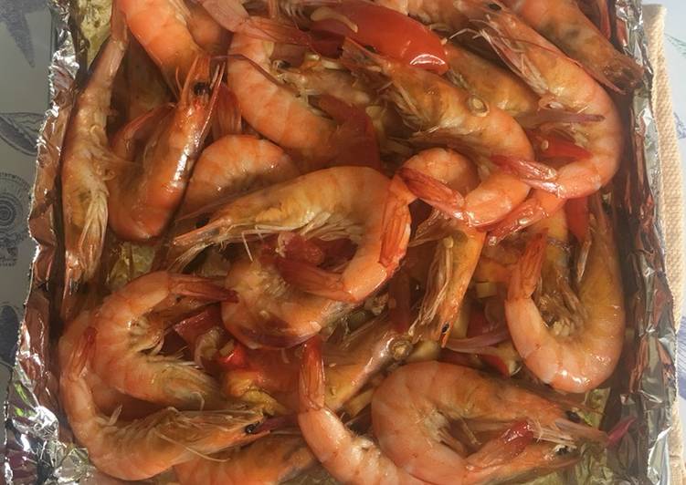 Langkah Mudah untuk Membuat Udang pangang anti kolesterol sahabat Anak yang Bisa Manjain Lidah