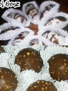 صورة لوصفة حلوة الصدفة الرخامية و الفيري روشيه بعجينة واحدة