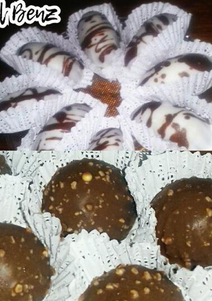 صورة لوصفة حلوة الصدفة الرخامية و الفيري روشيه بعجينة واحدة