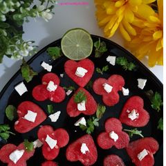 Watermelon feta salad. A picture of Watermelon feta salad..