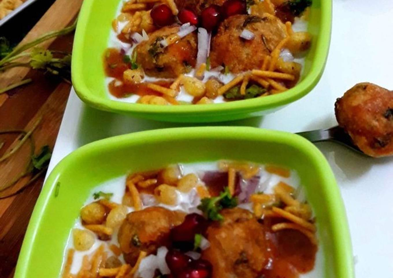 Yam pakodi chaat