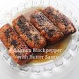 Salmon blackpepper with butter sauce