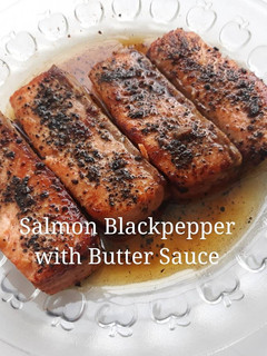Foto resep Salmon blackpepper with butter sauce