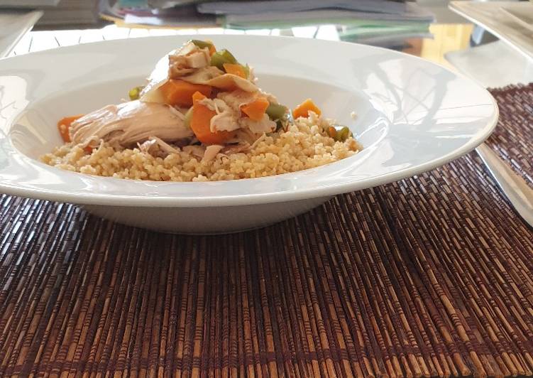 Easiest Way to Cook Appetizing Couscous with leftover chicken soup