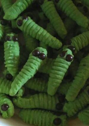 Foto resep Kue kering ulat hijau