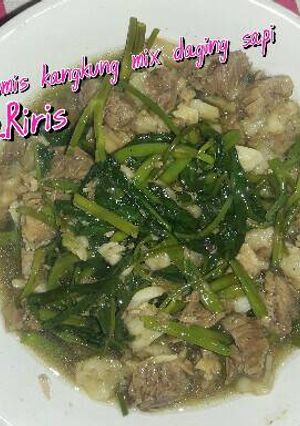Foto resep Tumis kangkung mix daging sapi