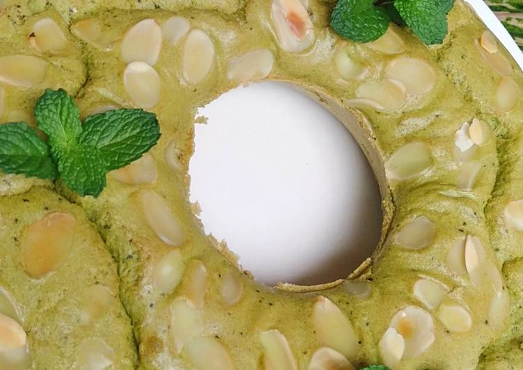 Resep Cake putih telur matcha keto Mudah