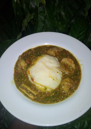 A picture of Okro soup.