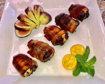 Fast Cooking Methods Bacon wrapped dates stuffed with ricotta cheese Very Delicious