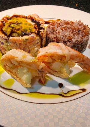 Foto de 213-Tartar de salmão com camarões com versão vegetariana