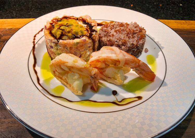 213-Tartar de salmão com camarões com versão vegetariana -
Tudogosreceitas