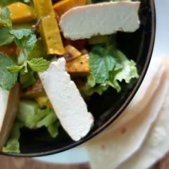 Roasted pumpkin salad A picture of Roasted pumpkin salad.