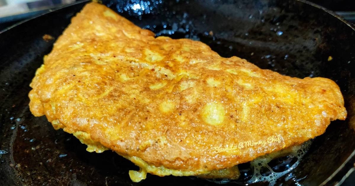 Fluffy egg omelette Recipe by Susmita Patnaik - Cookpad