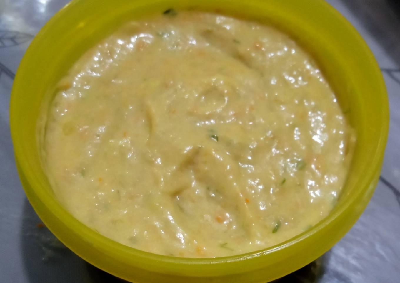 Pure kentang daging sapi "MPASI 6-8 bulan" menu utama