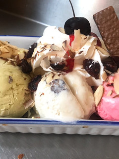 Una foto de Banana split